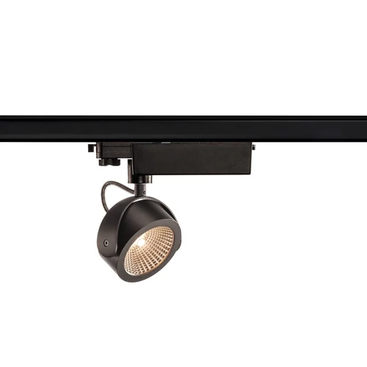 KALU LED Spot, 3 Phase High-voltage Tracksystem, 3000K, fekete, 60°, 3-fázisú sínadapterrel