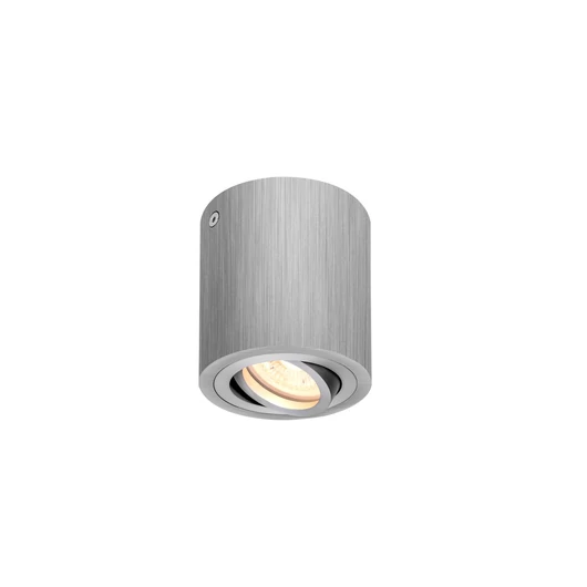 TRILEDO CL, beltéri mennyezeti lámpatest, QPAR51, szálcsiszolt alumínium, max 10W