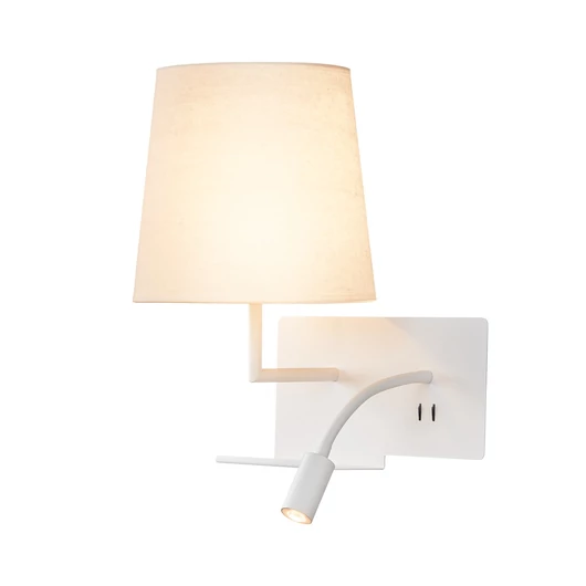 SOMNILA FLEX beltéri LED fali lámpatest 3000K fehér balos USB csatlakozóval