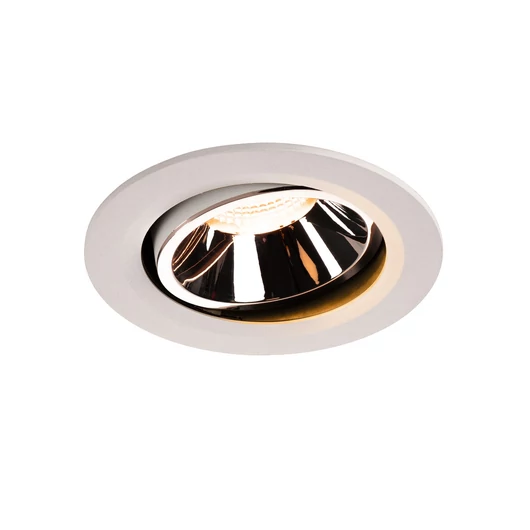 NUMINOS DL L, beltéri LED süllyesztett mennyezeti lámpatest, fehér/króm 2700K 20° állítható