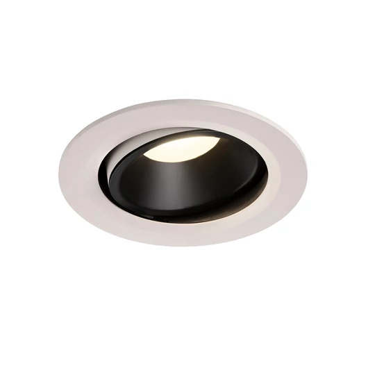 NUMINOS DL L, beltéri LED süllyesztett mennyezeti lámpatest, fehér/fekete 4000K 40° állítható