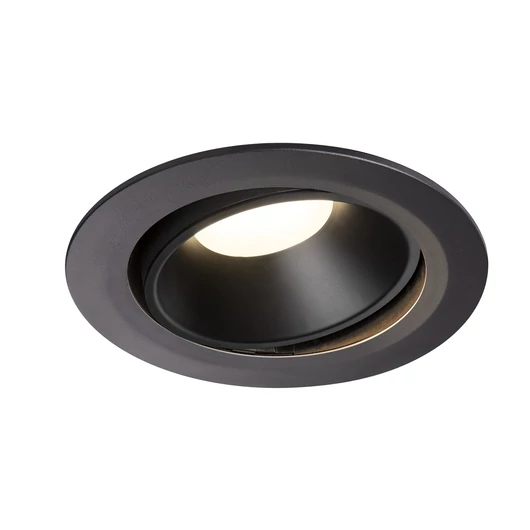 NUMINOS DL XL, beltéri LED süllyesztett mennyezeti lámpatest, fekete/fekete 4000K 55° állítható