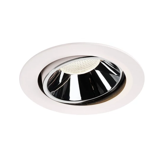 NUMINOS DL XL, beltéri LED süllyesztett mennyezeti lámpatest, fehér/króm 4000K 55° állítható
