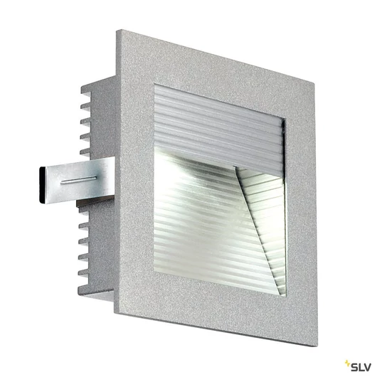 FRAME CURVE LED süllyesztett lámpatest, szögletes, ezüstszürke, fehér LED