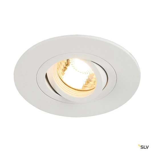 NEW TRIA XL ROUND GU10 süllyesztett mennyezeti lámpatest, matt fehér, max. 50W, rögzítőrugóval