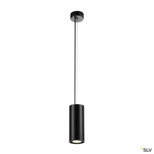 SUPROS 78 függesztett lámpatest, kerek, fekete, 3000K, 60°