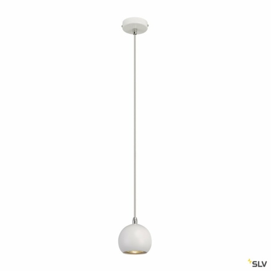 LIGHT EYE BALL függesztett lámpatest, fehér/króm, GU10, max. 5W