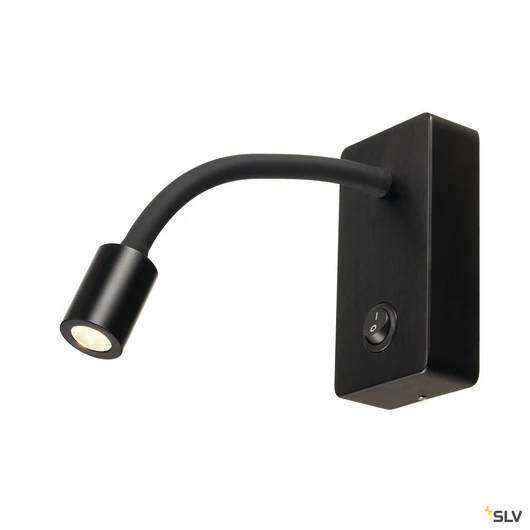 PIPOFLEX fali lámpatest, fekete, 4W LED, 3000K
