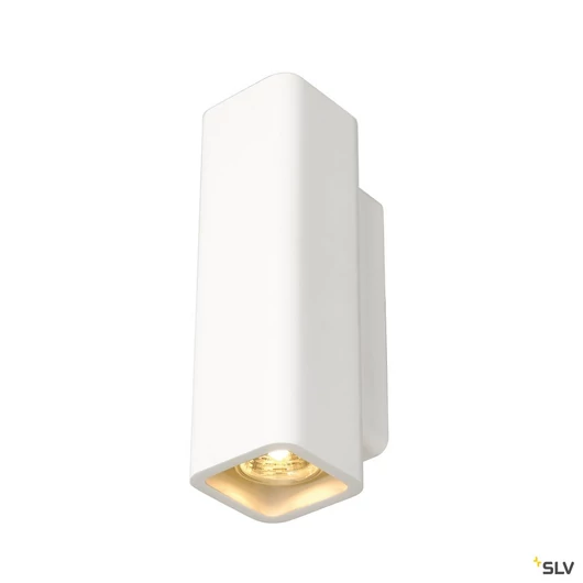 PLASTRA fali lámpatest, WL-1, szögletes, fehér gipsz, 2xGU10, max.35W