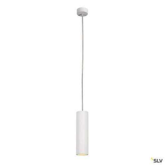 PLASTRA TUBE függesztett lámpatest, fehér gipsz, kerek, GU10, max. 7W