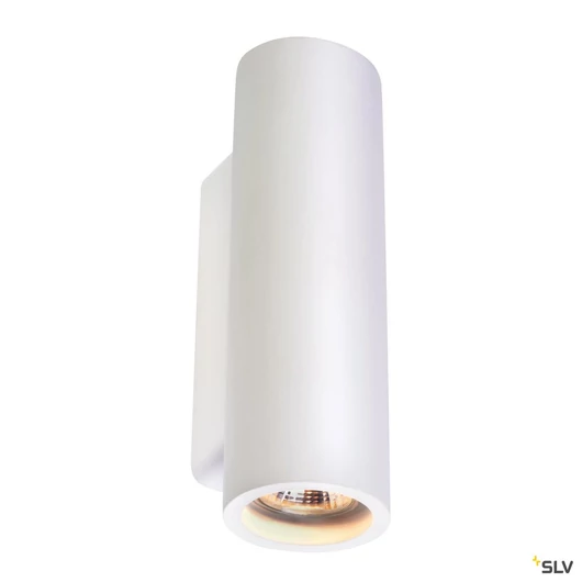 PLASTRA fali lámpatest, fehér gipsz, kerek, 2x GU10, max. 2x 35W