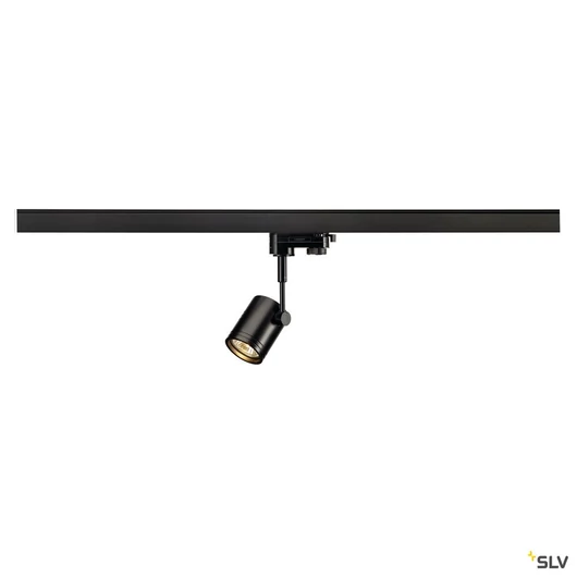 BIMA I lamp head, fekete, GU10, max. 50W, 3-fázisú sínadapterrel