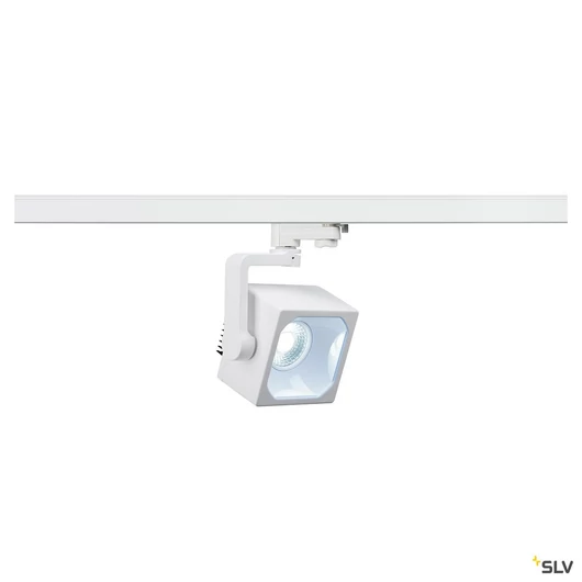 EURO CUBE SPOT, fehér, 90°, 4000K COB LED, CRI90, 3-fázisú sínadapterrel