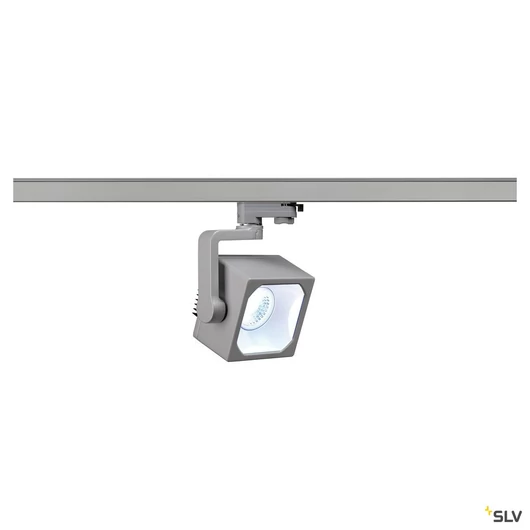EURO CUBE SPOT, ezüstszürke, 90°, 4000K COB LED, CRI90, 3-fázisú sínadapterrel