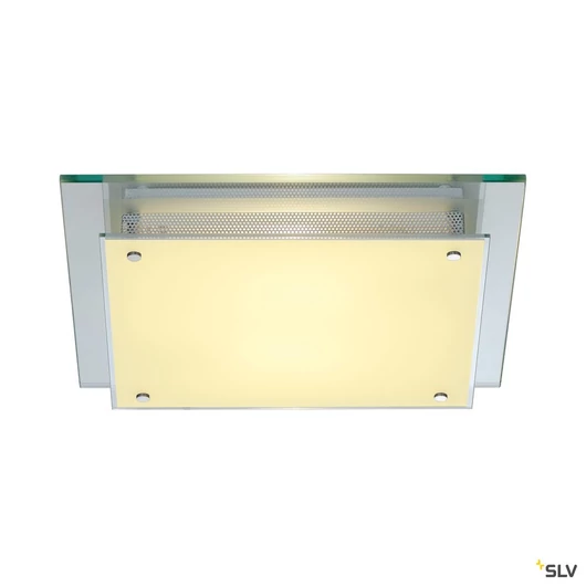 GLASSA SQUARE E27 mennyezeti lámpatest, homokfúvott üveg, 2x E27, max. 2x 60W