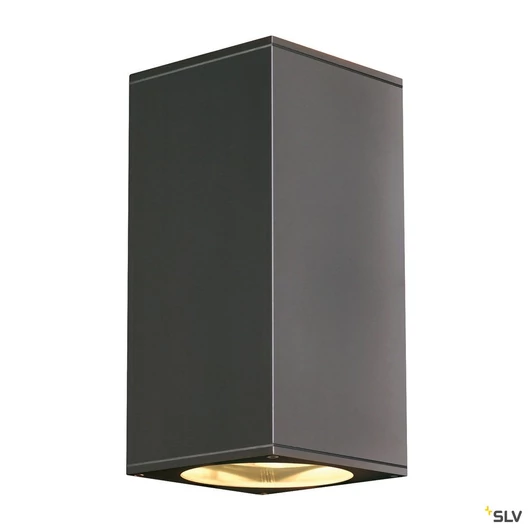 BIG THEO UP/DOWN OUT fali lámpatest, szögletes, antracit, ES111, max. 2x75W