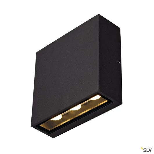 BIG QUAD fali lámpatest, szögletes forma, antracit, 6x 1W LED, 3000K, IP54