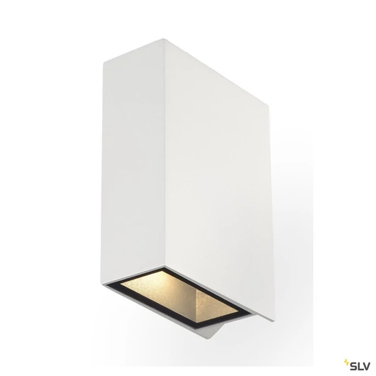 QUAD 2 fali lámpatest, szögletes, fehér, LED, 2x3W, 3000K, up-down, IP44